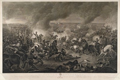 The Period is Towards the Close of Day... , Battle of Waterloo, 18 June 1815, Engraved by H. R. Cook, Published by T. Clay and R. Lambe by A. Sauerweld